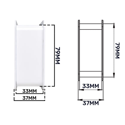 White Rectangle Louvre Door Vent, 70mm x 450mm