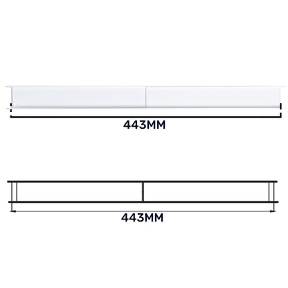 White Rectangle Louvre Door Vent, 70mm x 450mm