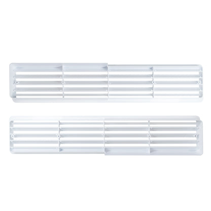 White Rectangle Louvre Door Vent, 70mm x 450mm