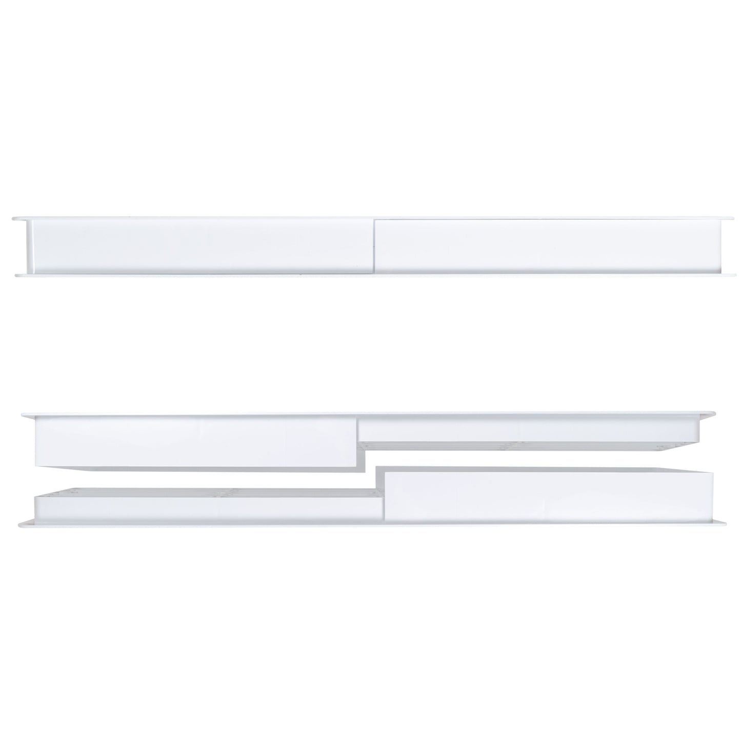 White Rectangle Louvre Door Vent, 70mm x 450mm