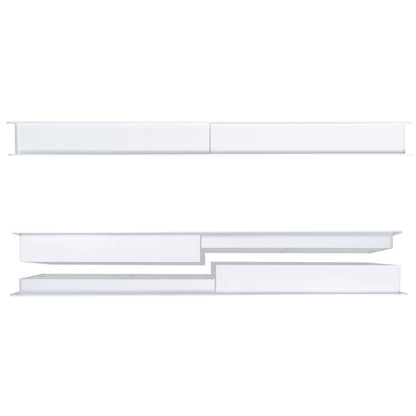 White Rectangle Louvre Door Vent, 70mm x 450mm