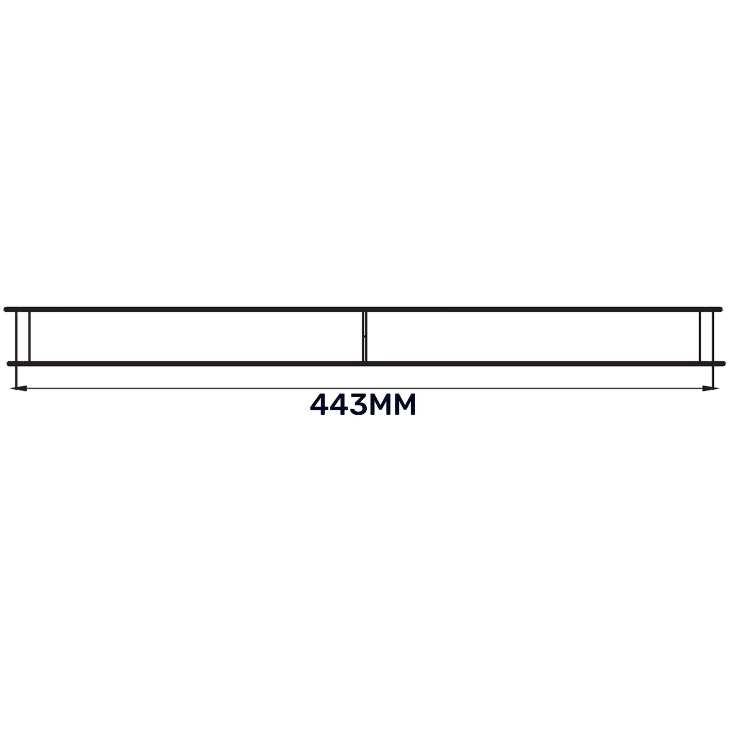 White Rectangle Louvre Door Vent, 70mm x 450mm
