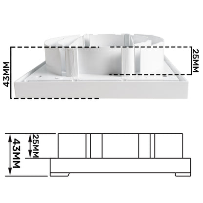 White External Louvre Vent with Fly Screen, 100mm x 125mm