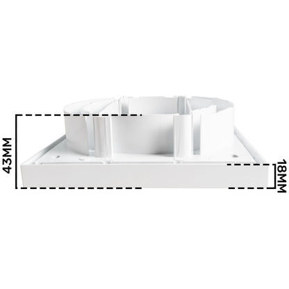 White External Louvre Vent with Fly Screen, 100mm x 125mm