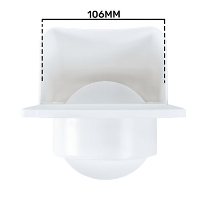 White External Louvre Vent with Hood, 100mm x 100mm