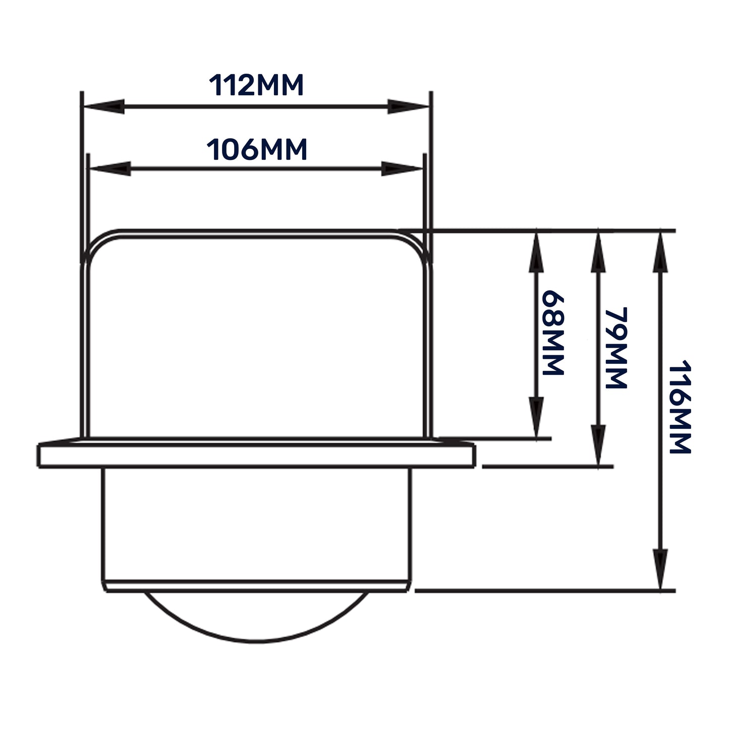 External Air Vent 100mm Hooded Duct Cover Gravity Flap Cowl Grille