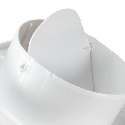 White External Louvre Vent with Hood, 100mm x 100mm