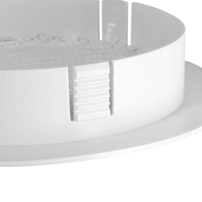 White Round Louvre Vent with Fly Mesh, 100mm