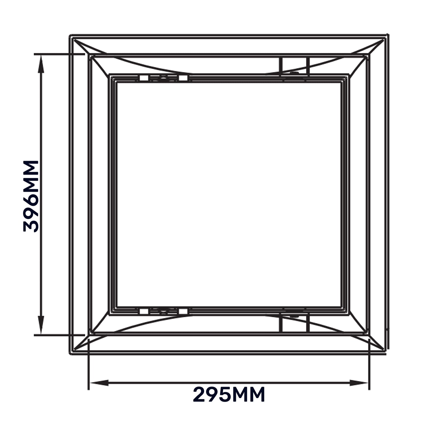 White Access Panel Service Door, 300mm x 400mm