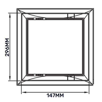 White Access Panel Service Door, 150mm x 300mm