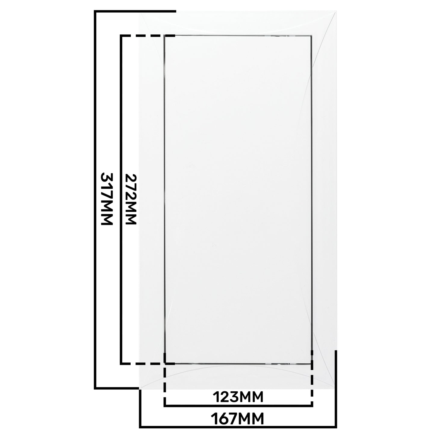White Access Panel Service Door, 150mm x 300mm