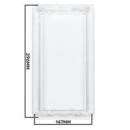 White Access Panel Service Door, 150mm x 300mm