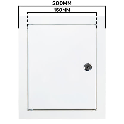 Lockable White Access Panel Service Door, 150mm x 200mm
