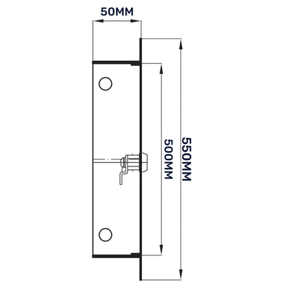 Lockable White Access Panel Service Door, 500mm x 500mm