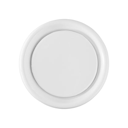 White Anemostat Intake Ceiling Valve, 125mm
