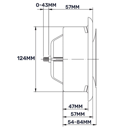White Metal Anemostat Intake Ceiling Valve, 125mm