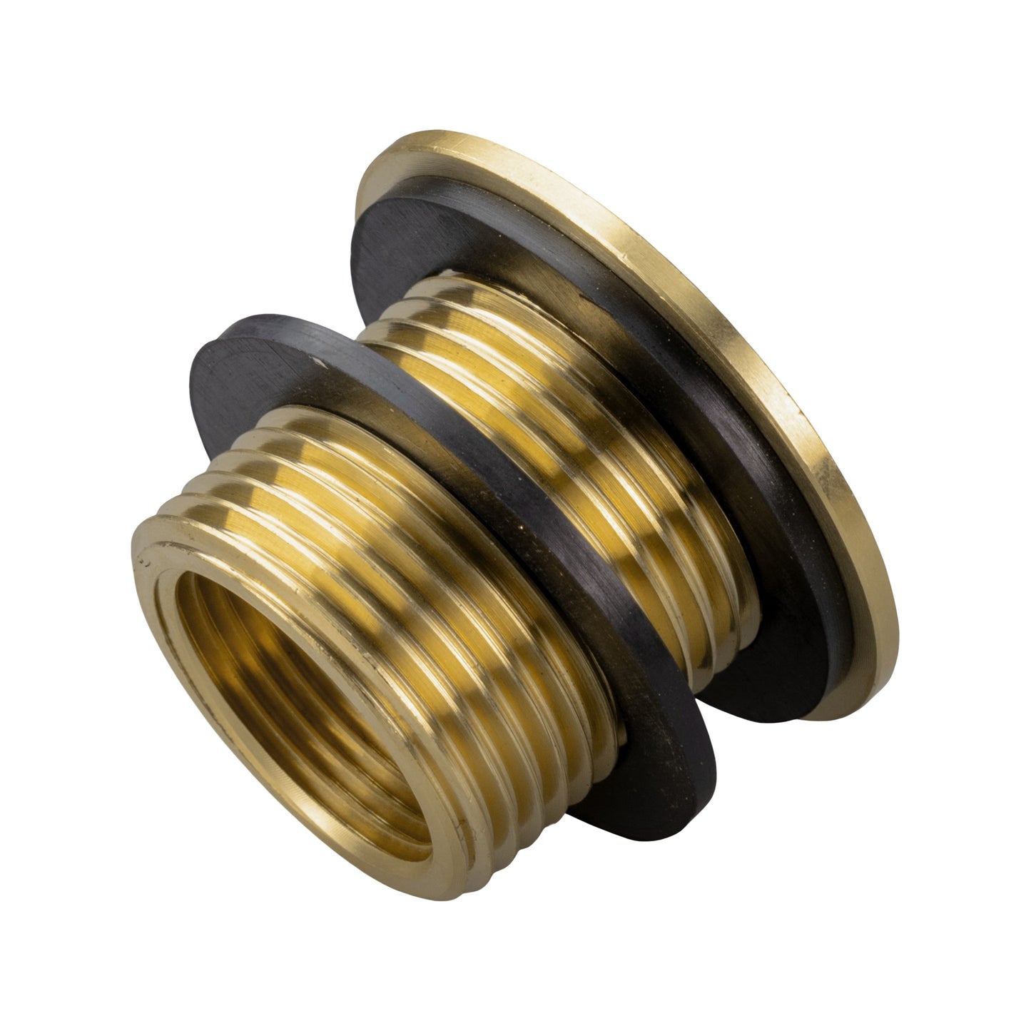 Brass Water Butt Tank Adapter, 3/4" BSPM to 1/2" BSPF