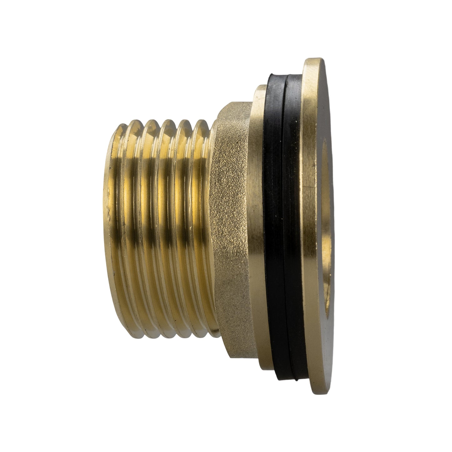 Brass Water Butt Tank Adapter, 3/4" BSPM to 1/2" BSPF