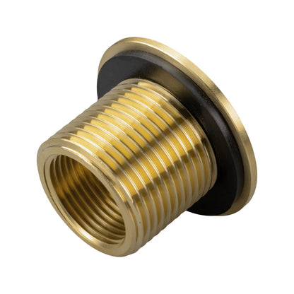 Brass Water Butt Tank Adapter, 1" BSPM to 3/4" BSPF
