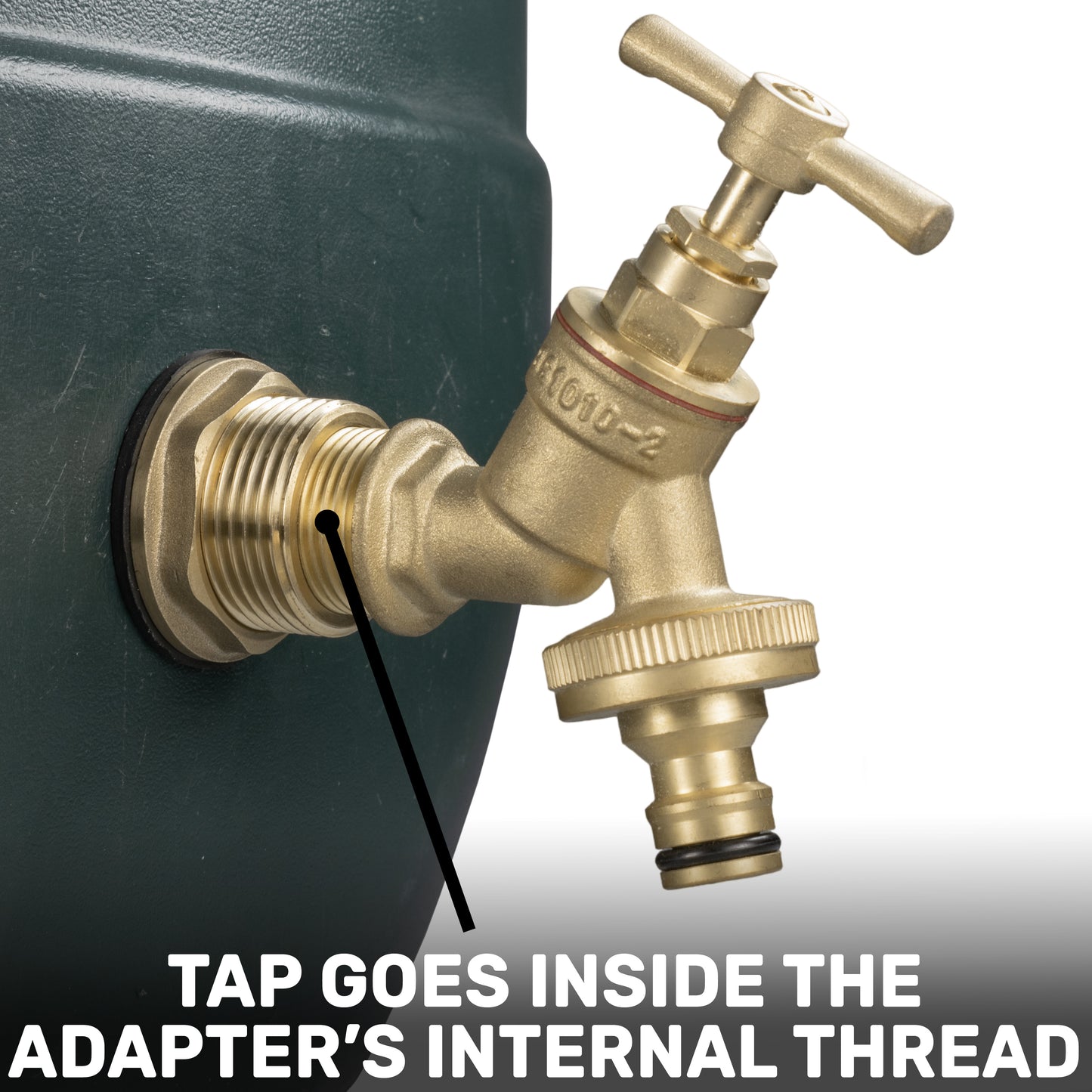 Full Brass Water Butt Adapter & Quick Connect Tap Kit