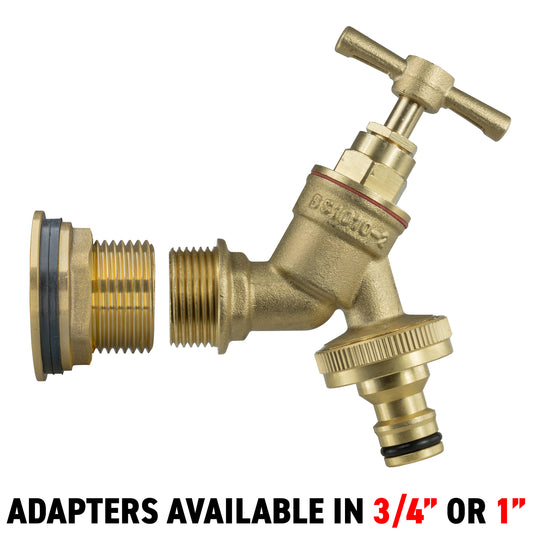 Full Brass Water Butt Adapter & Quick Connect Tap Kit