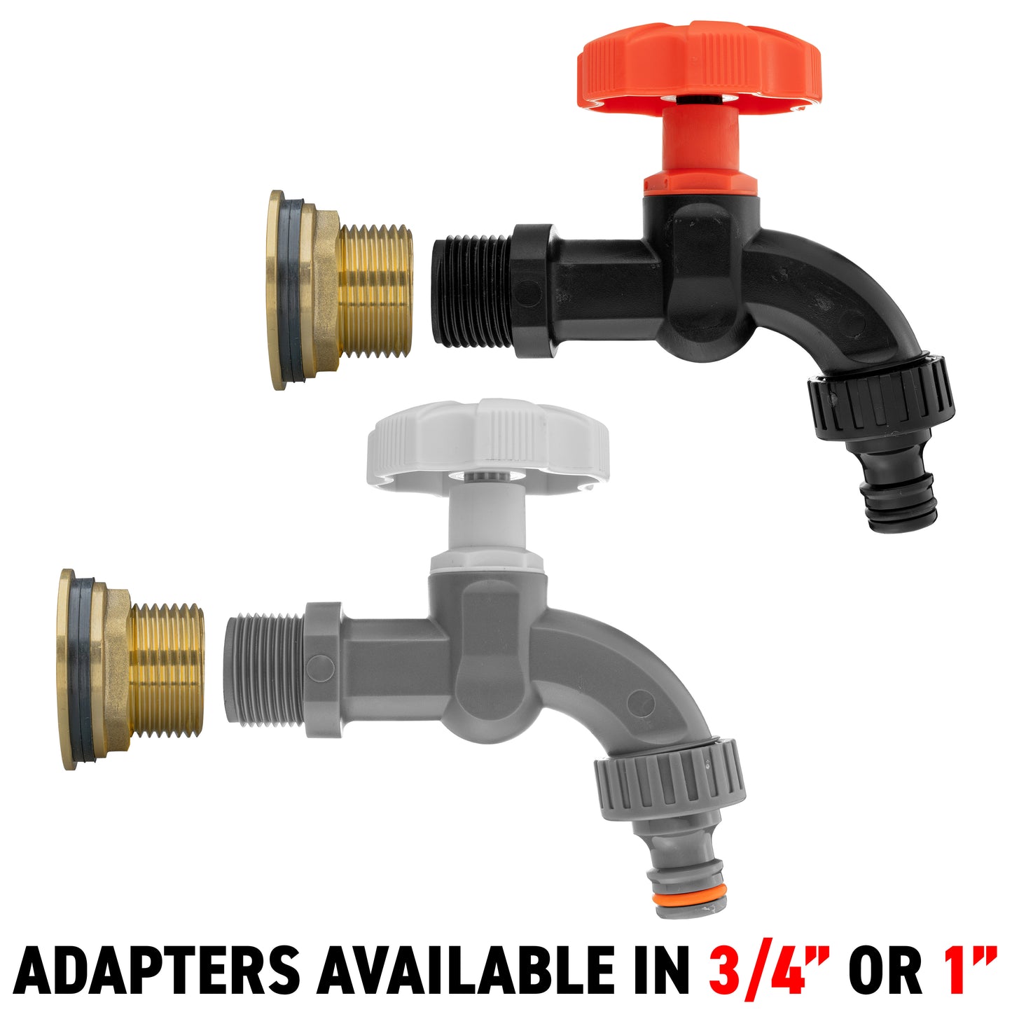 Brass Water Butt Adapter & Plastic Bib Tap