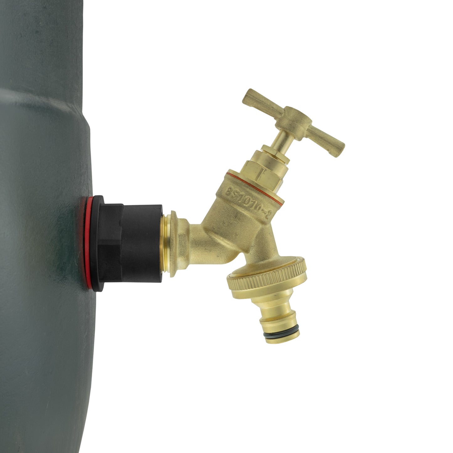 Water Butt Adapter + Quick Connect Brass Tap