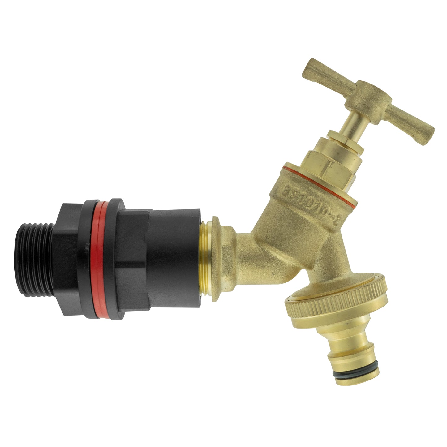 Water Butt Adapter + Quick Connect Brass Tap