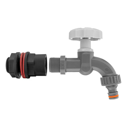 Water Butt Adapter + Grey Plastic Bibtap