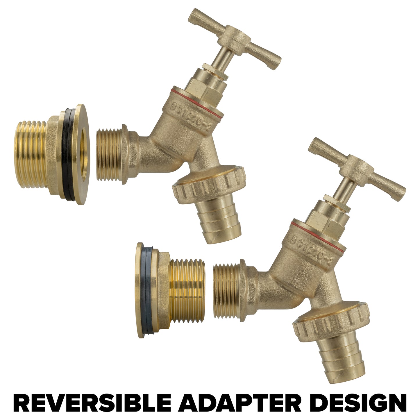 Full Brass Water Butt Adapter & Barbed Tap Kit