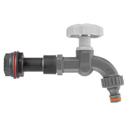 Water Butt Adapter + Grey Plastic Bibtap