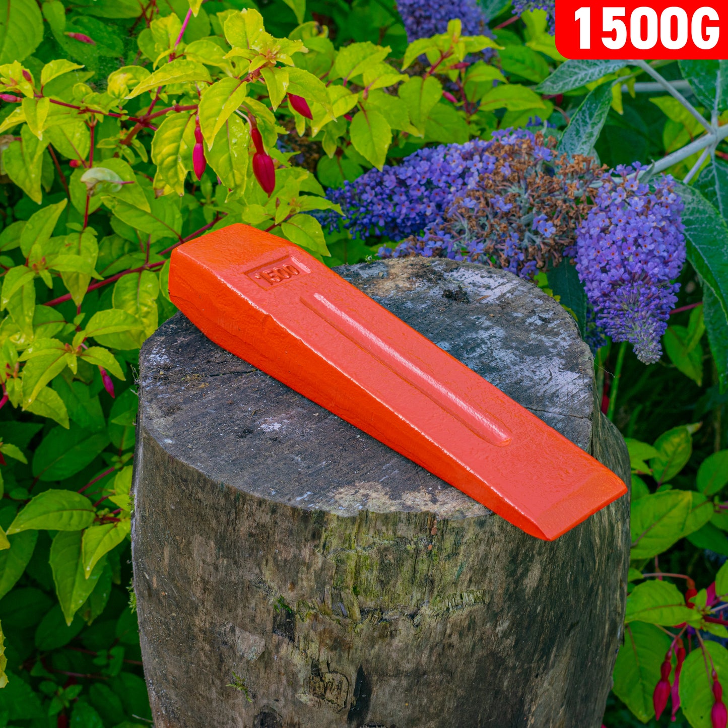 Red 1.5KG Wood Log Splitting Wedge