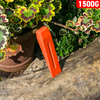 Red 1.5KG Wood Log Splitting Wedge