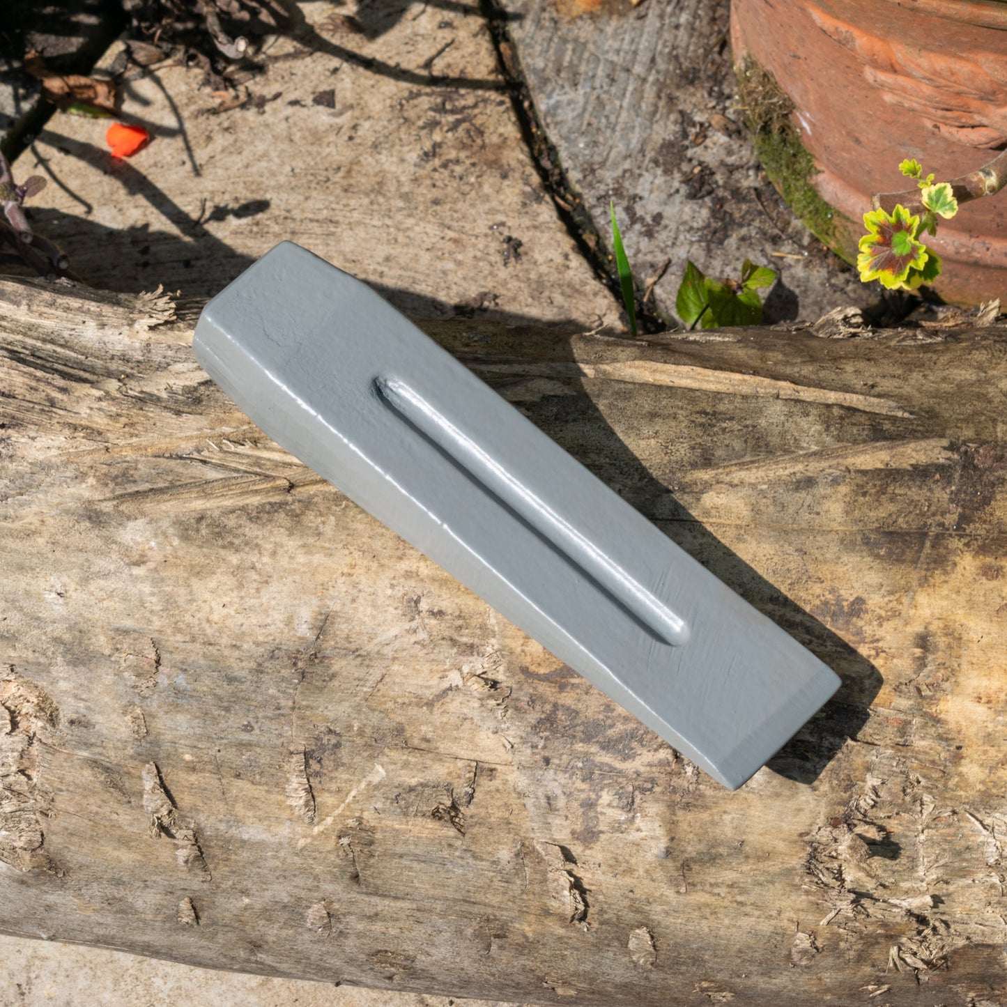 Grey Hardened Steel Wood Log Splitting Wedge