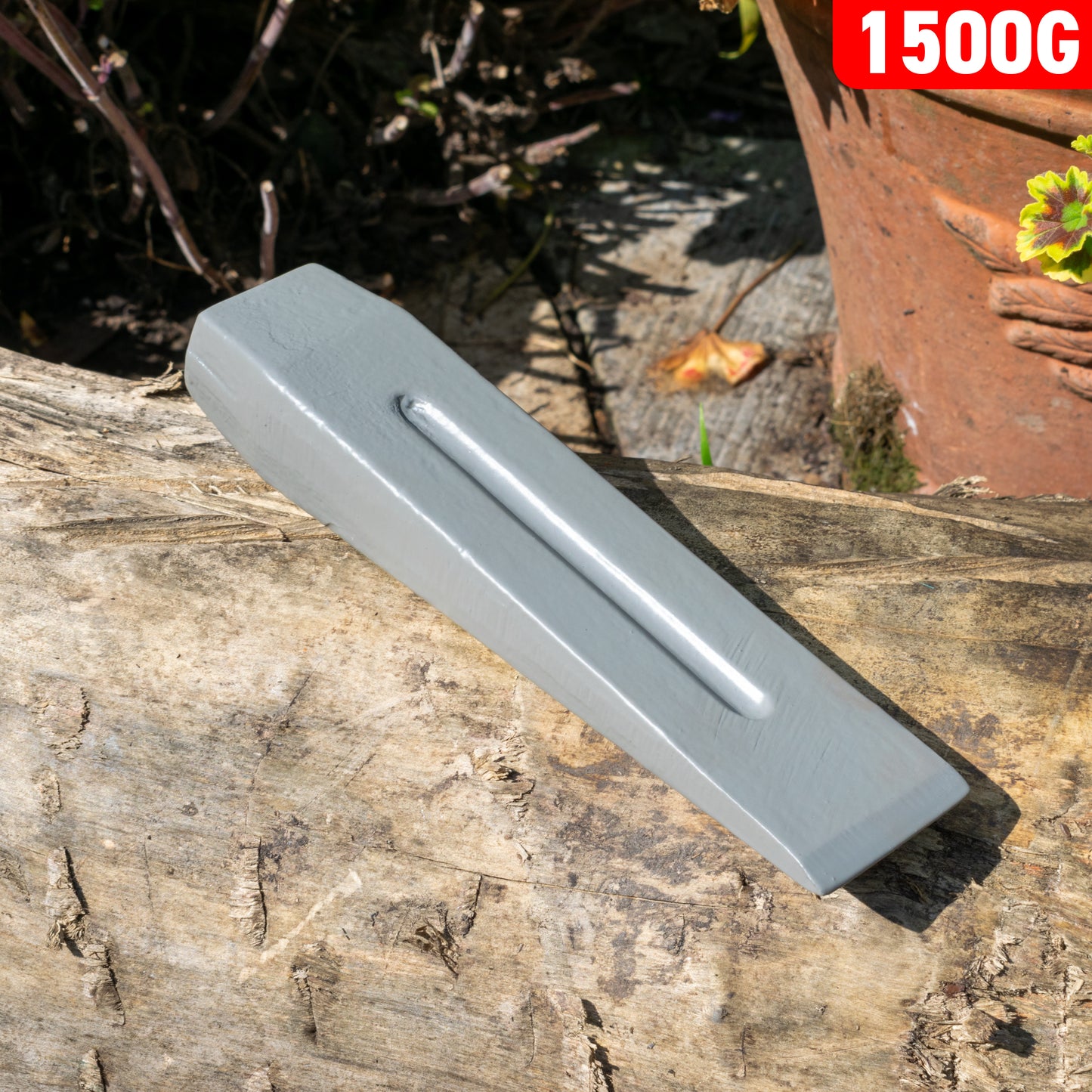 Grey 1.5KG Wood Log Splitting Wedge