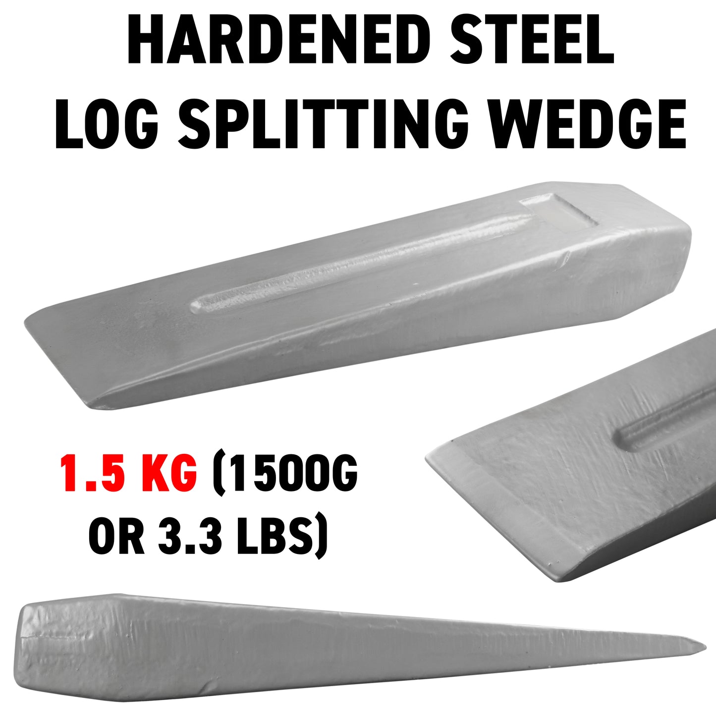 Grey 1.5KG Wood Log Splitting Wedge