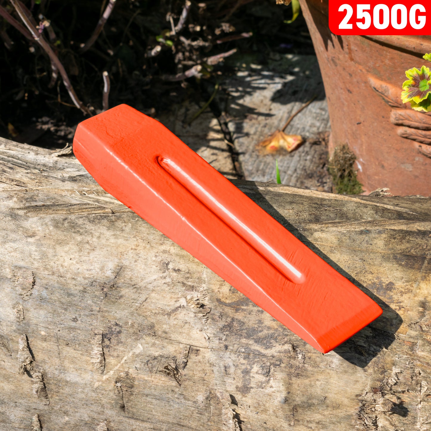 Red 2.5KG Wood Log Splitting Wedge