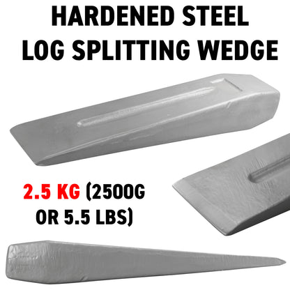 Grey 2.5KG Wood Log Splitting Wedge