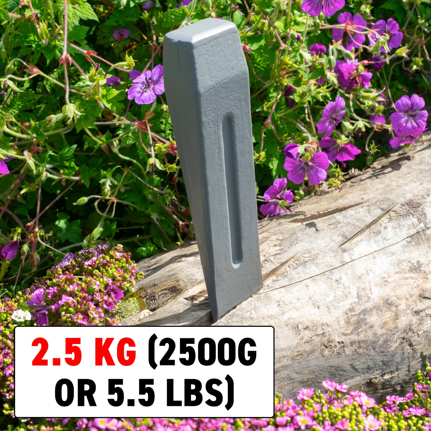 Grey 2.5KG Wood Log Splitting Wedge