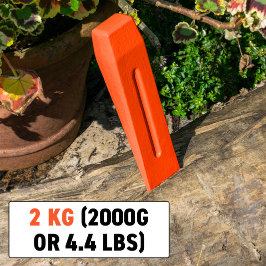 Red 2KG Wood Log Splitting Wedge