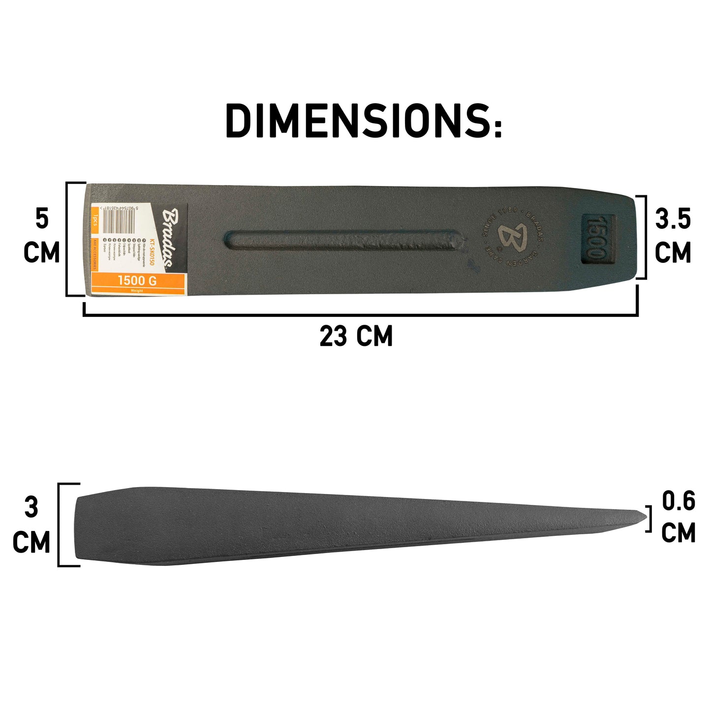 Bradas 1.5KG Log Splitting Wedge