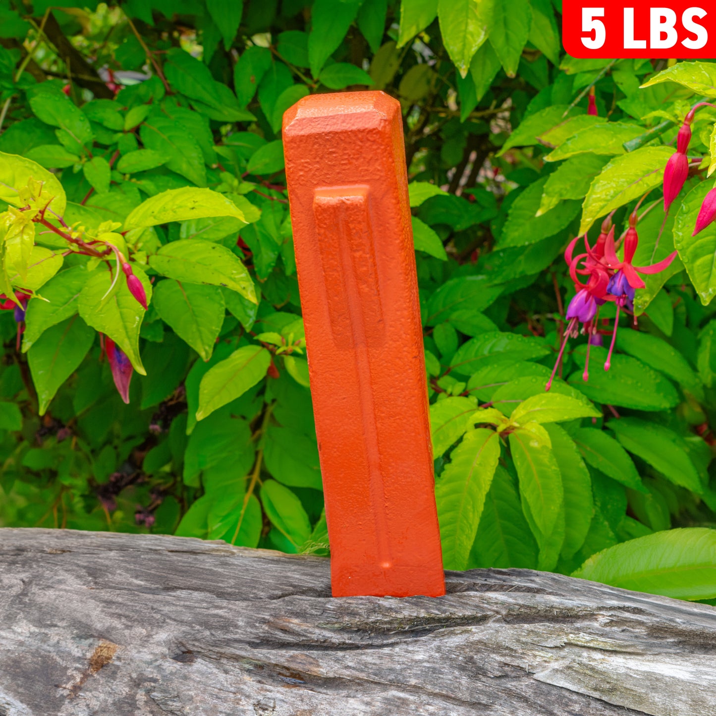 Red 5LBS Wood Log Splitting Spike Wedge