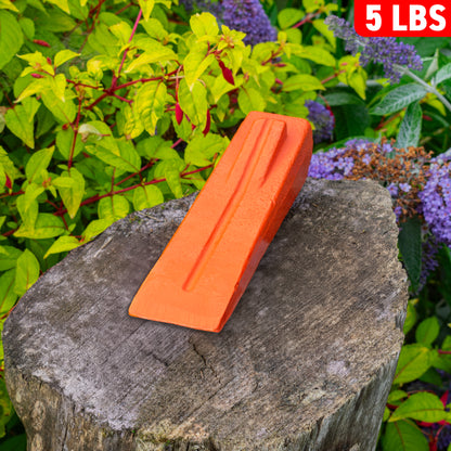 Red 5LBS Wood Log Splitting Spike Wedge