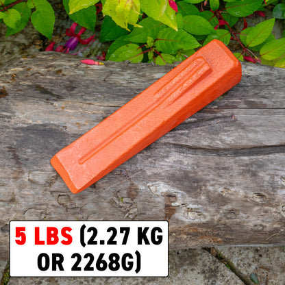 Red 5LBS Wood Log Splitting Spike Wedge