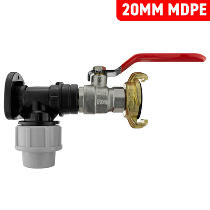 MDPE Wall Backplate + Lever Valve & GEKA