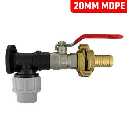 MDPE Wall Backplate + Lever Valve & GEKA