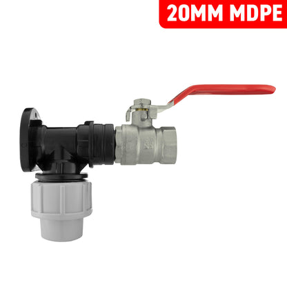 MDPE Wall Backplate + Lever Valve