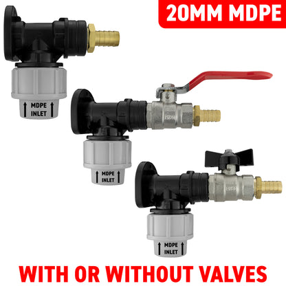 MDPE Wall Backplate + 13mm (1/2”) Brass Barb