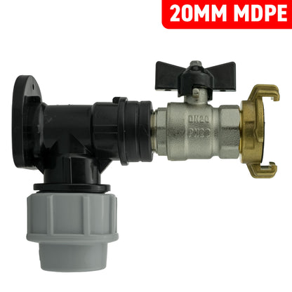 MDPE Wall Backplate + GEKA Bib Valve