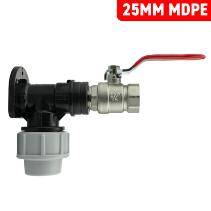 MDPE Wall Backplate + Lever Valve